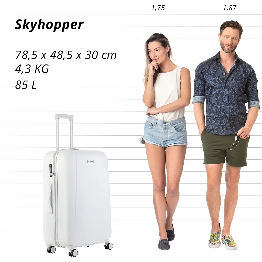 Валіза CarryOn Skyhopper (L) White (502424) - фото 7