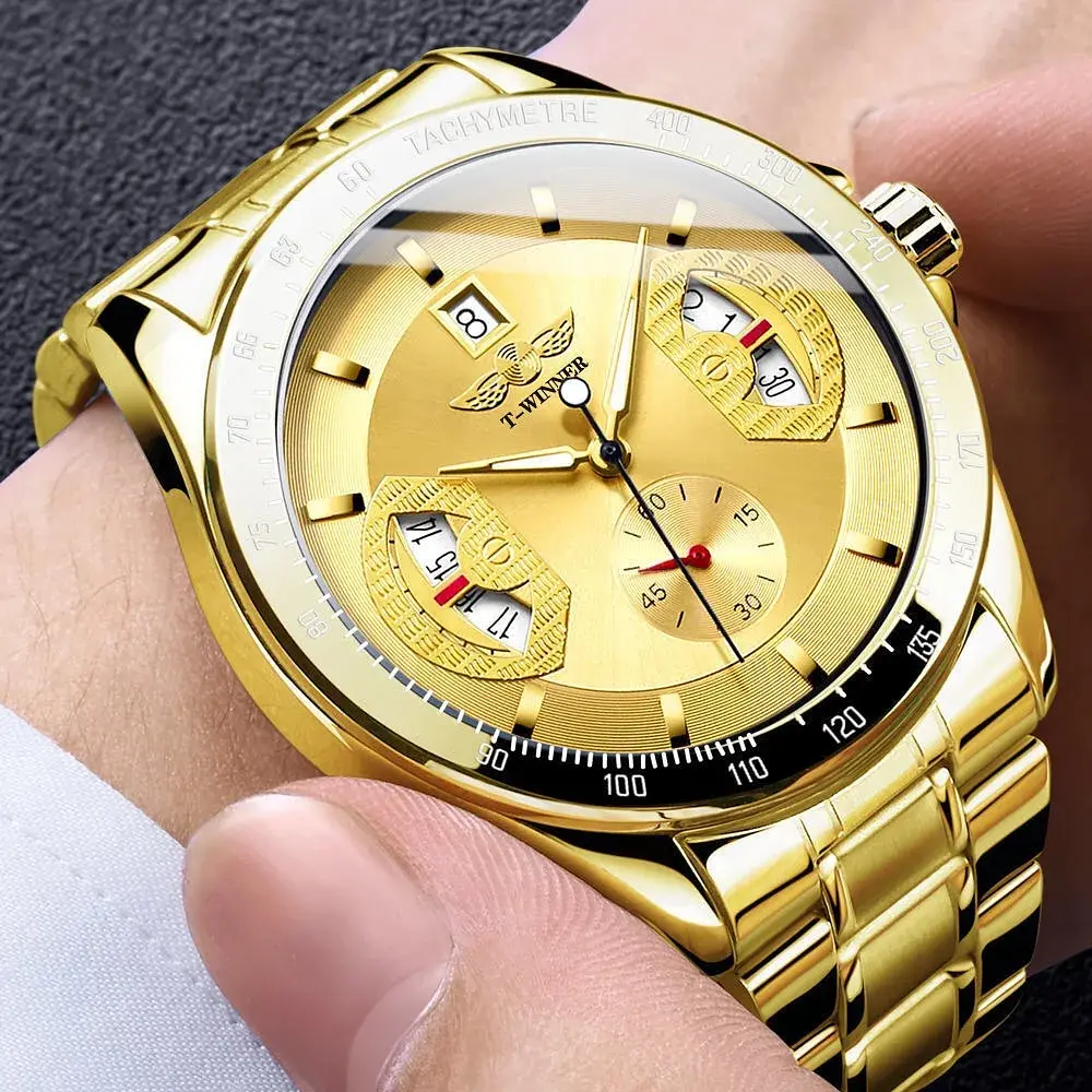 Чоловічий наручний годинник 8267 Gold Winner acs0029765 - фото 2
