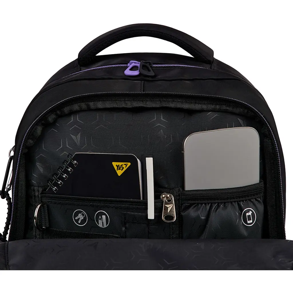 Рюкзак шкільний Yes TS-48 Purple Hearts (559923) - фото 7
