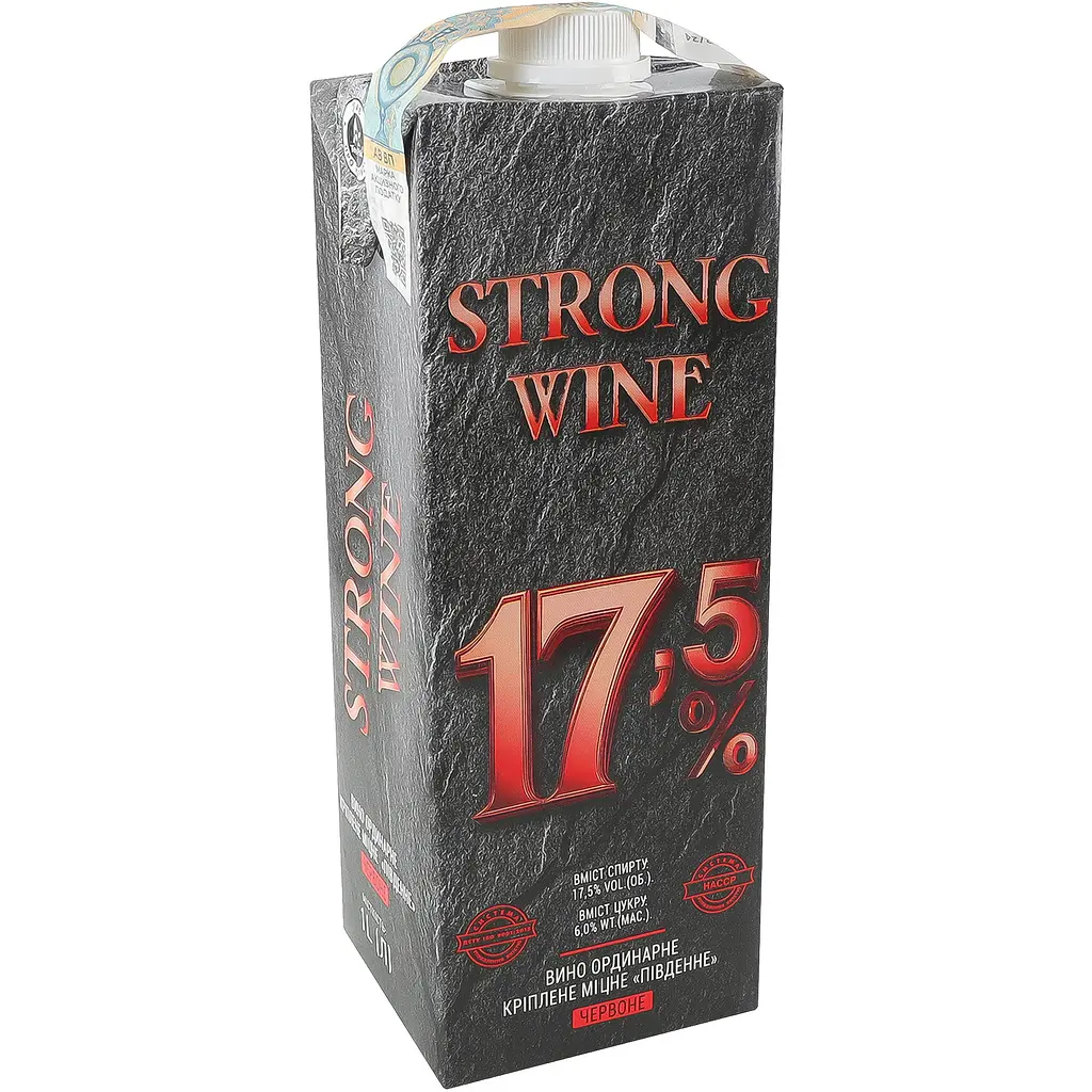 Вино Strong Wine Південне червоне ординарне міцне 17.5% 1 л - фото 3