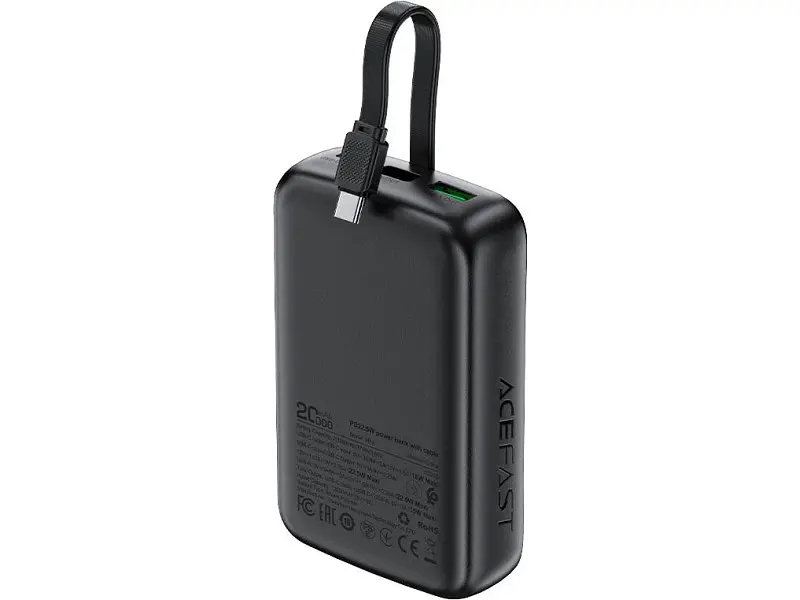 Зовнішній акумулятор (Power Bank) Acefast M14 20000mAh Black - фото 2