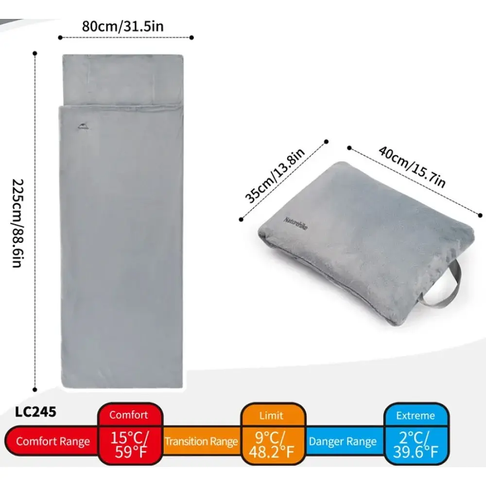 Спальний мішок Naturehike CNK2300SD022 with Pillows Light Grey - фото 3