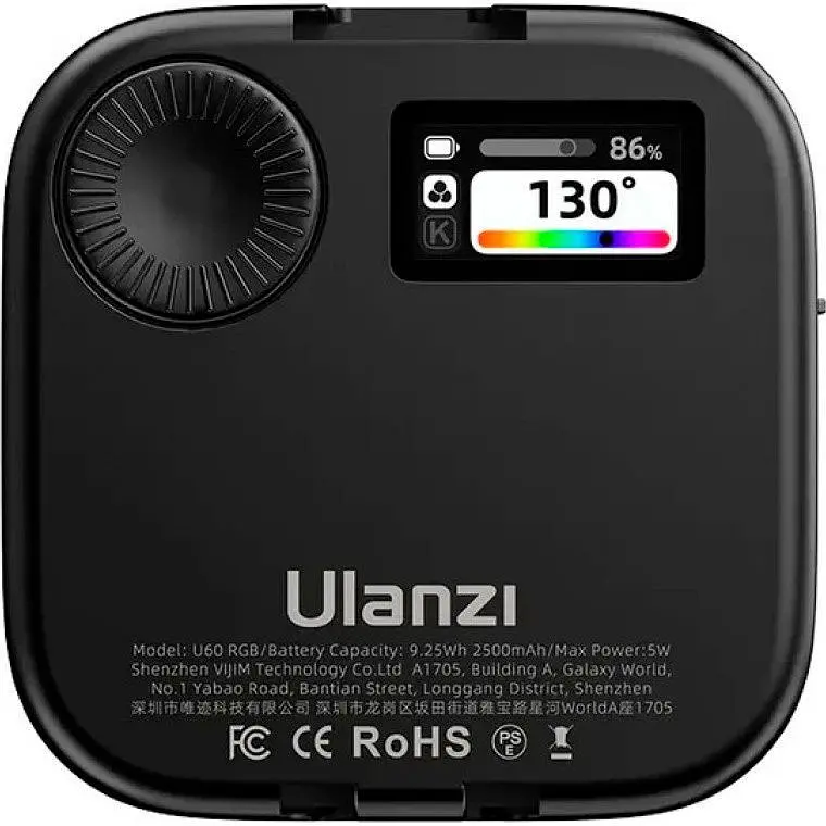Накамерне світло Ulanzi U60 RGB Black (L027GBB1) [107794] - фото 3