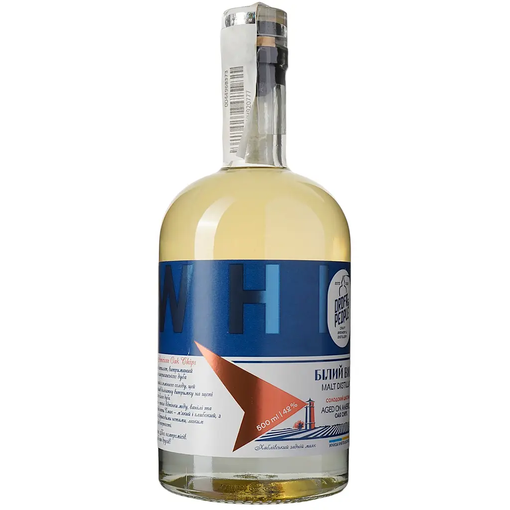 Солодовий дистилят Дрофа&Люди Білий Віскі Aged on American Oak Chips 42% 0.5 л  - фото 2
