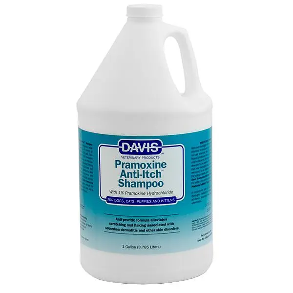 Шампунь Davis PRAMOXINE Anti-Itch Девіс від свербежу для собак і котів (промоксин гідрохлорид 1%), 3.8 л (PSHG)