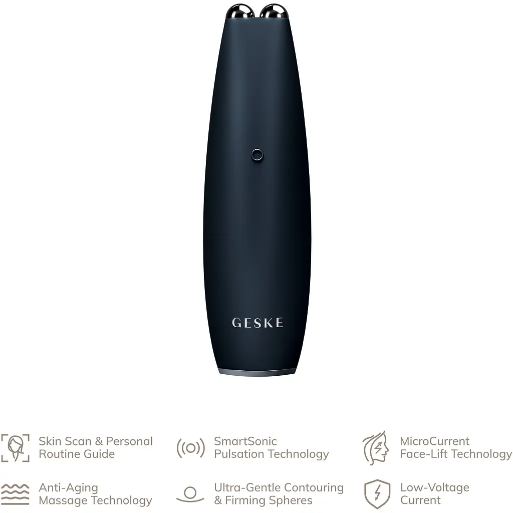 Ручка для підтяжки обличчя Geske MicroCurrent Face-Lift Pen 6 в 1 мікрострумова чорна - фото 4