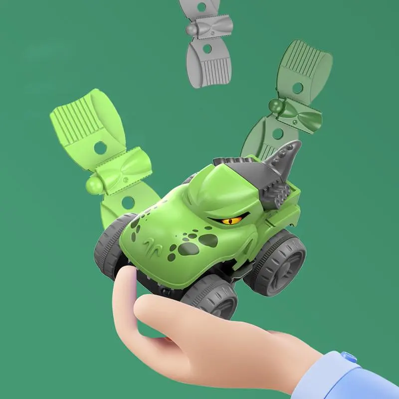 Интерактивный трек с инерционной машинкой SHT 5510-8 Dino Trak (46pcs/1CAR) Green Epik - фото 3
