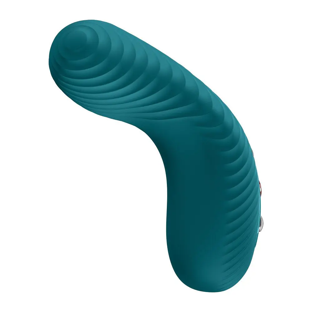 Накладний вібратор Fun Factory LAYA III Bottle Green, ефект постукування пальцем - фото 3