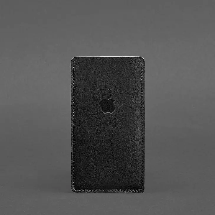 Кожаный чехол для iPhone 12 Черный Краст - фото 4