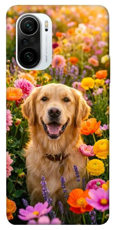 TPU чохол Demsky Flowery labrador для Xiaomi Redmi K40 / K40 Pro / K40 Pro+ / Poco F3