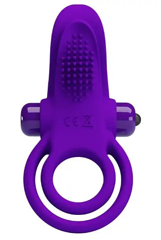 Двойное эрекционное виброкольцо Pretty Love Vibro Penis Ring Purple PRETTY LOVE BI-210203-1 21501