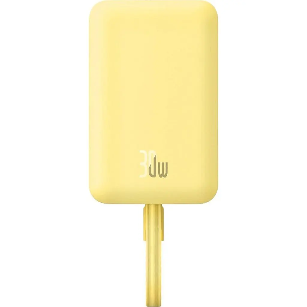 Павербанк Baseus Magnetic Mini Yellow 10 000 mAh / 30 Вт (P1002210BY23-00) - фото 5