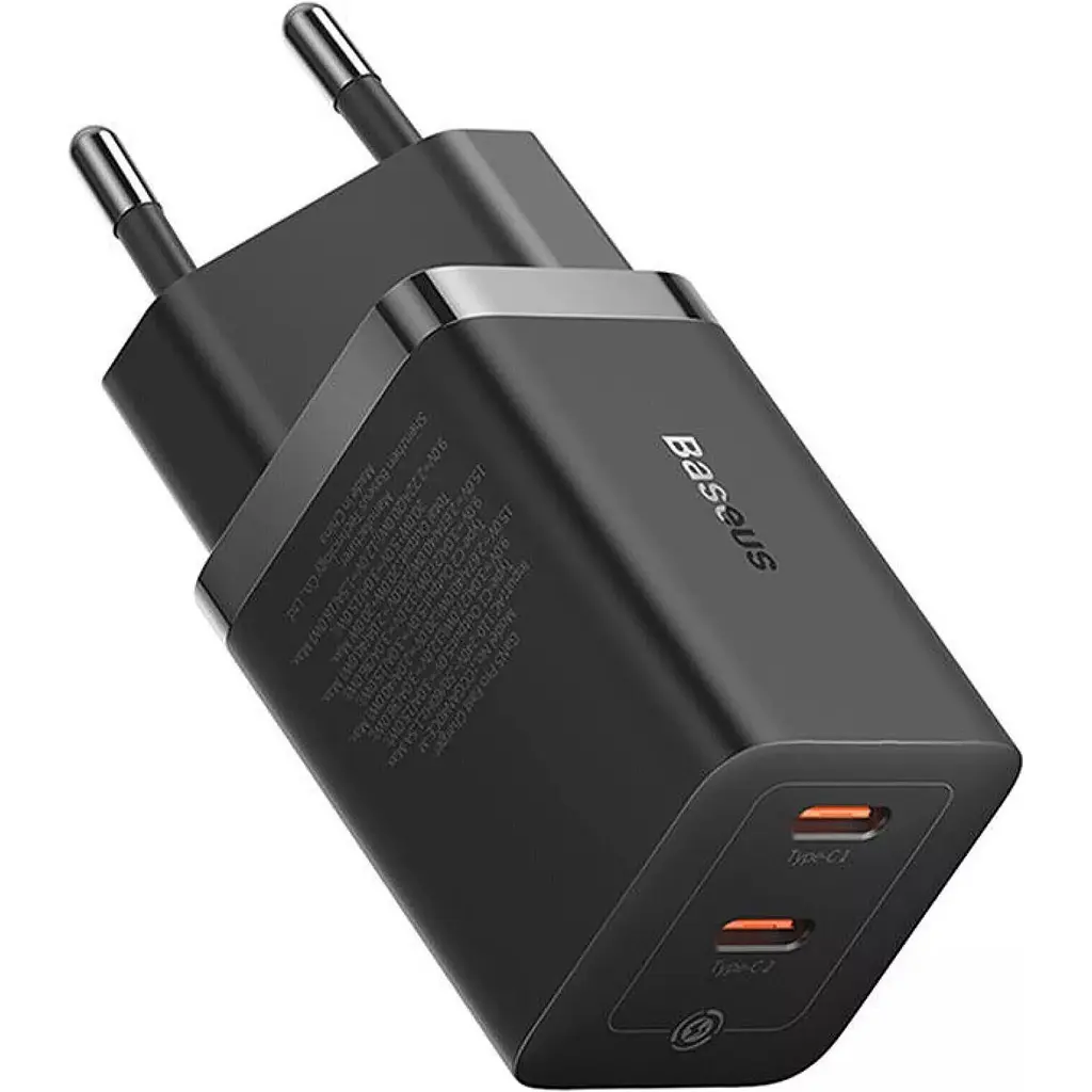 Мережевий зарядний пристрій Baseus GaN5 Pro 40W 2xUSB-C Black (CCGP180101) [113782] - фото 3