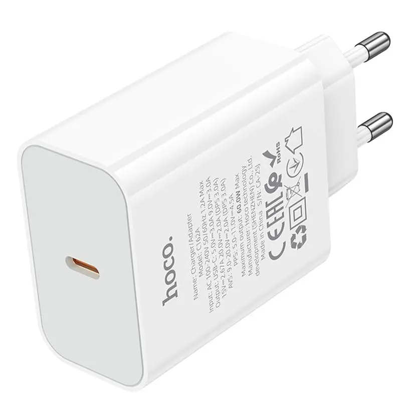 МЗП Hoco C162A Source PD40W (1USB-C) White - фото 3