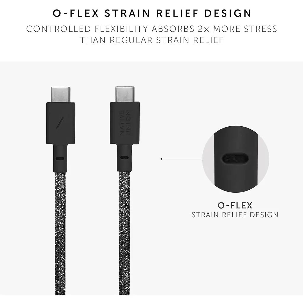 Кабель USB-C to USB-C Native Union Belt Cable Cosmos Black 1.2 м (BELT-C-CS-BLK-2-NP) - фото 5