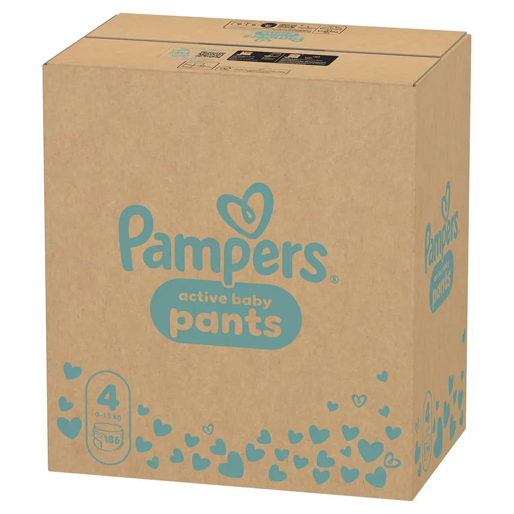 Набір підгузки-трусики Pampers Active Baby Pants Розмір 4 (9-15 кг) 186 шт.  - фото 2