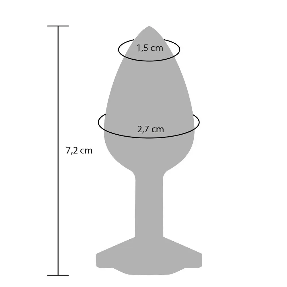 Анальна пробка Anal Play Starlight Booty Jewel Small 7.2 см (сріблястий) - фото 6