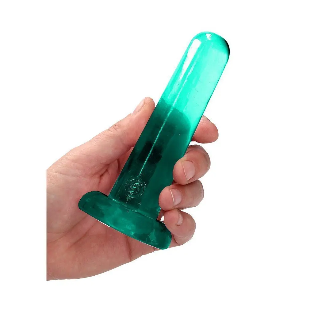 Фалоімітатор Realrock Crystal Clear Dildo 5.3", 13.5 см (зелений) - фото 4