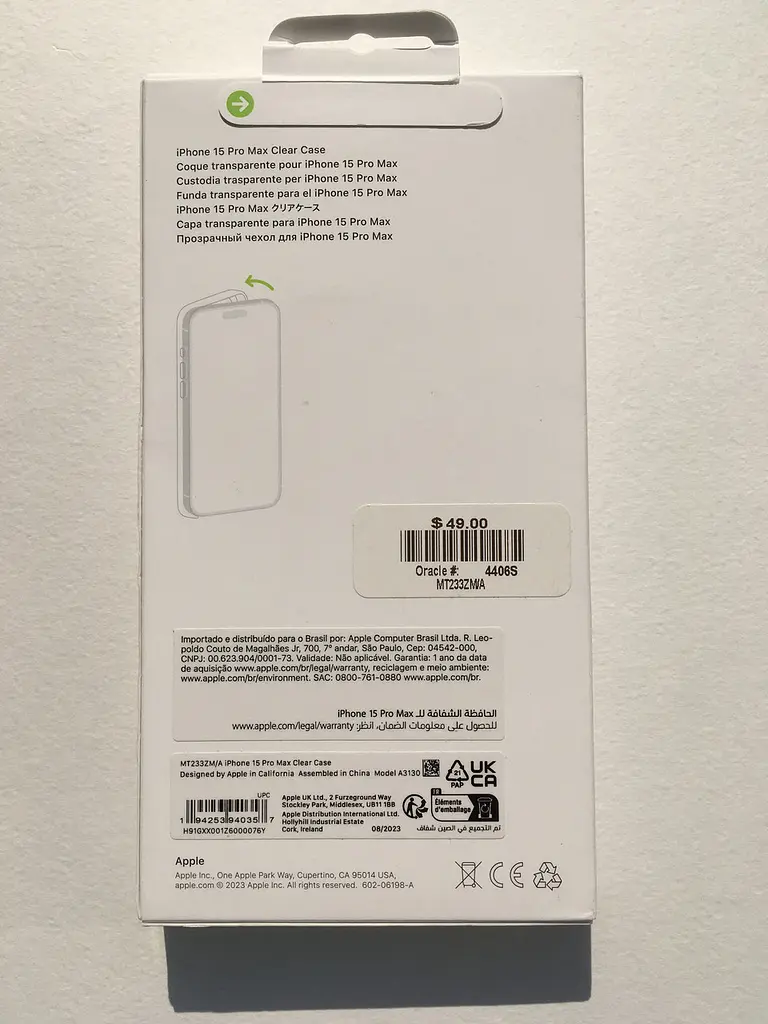 Оригінальний прозорий чохол для iPhone 15 Pro Max Apple Clear Case with MagSafe (MT233ZM/A) протиударний - фото 3