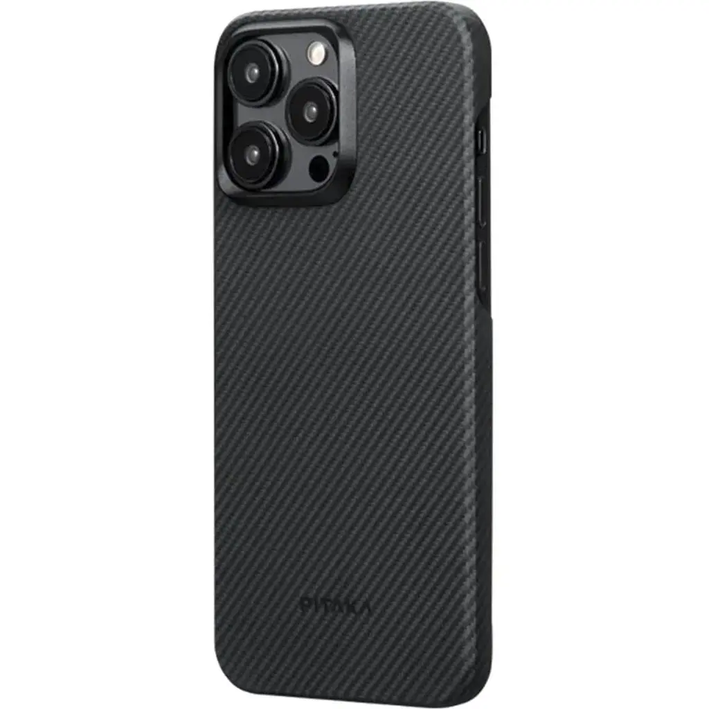Чохол-накладка Pitaka MagEZ Case 4 Twill 600D Black/Grey для iPhone 15 Pro (KI1501PA) - фото 2