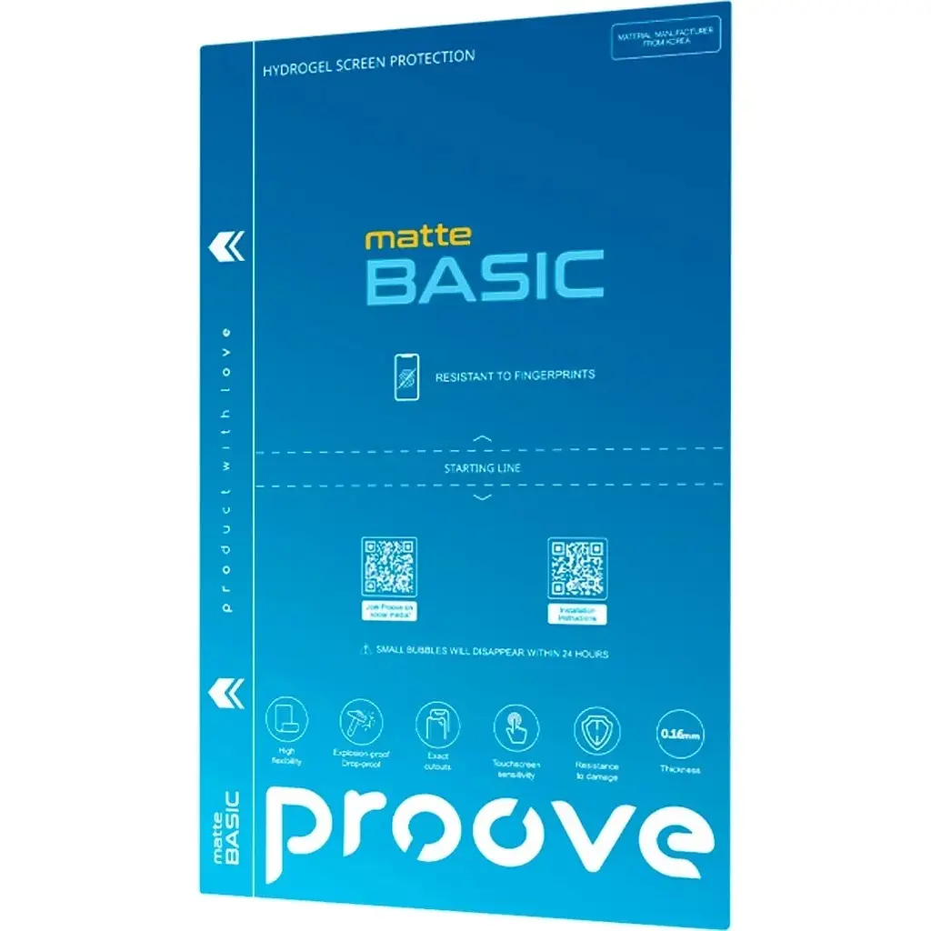 Гідрогелева захисна плівка Proove Hydrogel Screen Protection BASIC Size S Matte (GGBA21600150) [68941] - фото 2