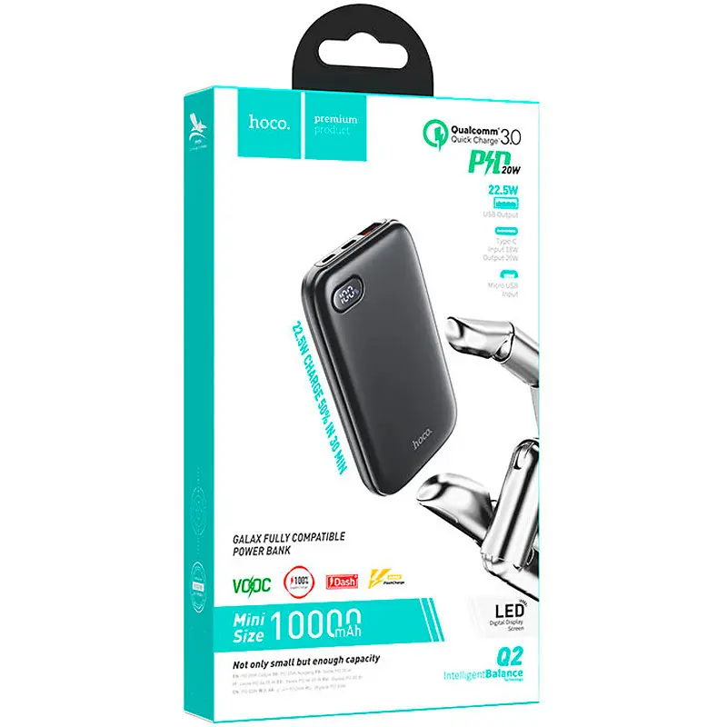 Додаткова батарея Hoco Q2 (10000mAh) Black - фото 5