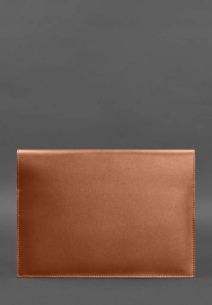 Кожаная папка для документов А4 (на магнитах) светло-коричневая - фото 4