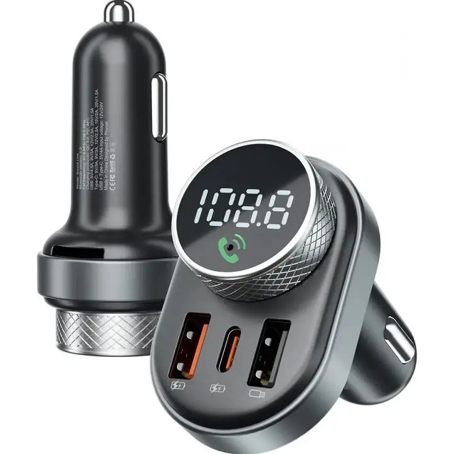 FM-трансмітер Proove FM Launcher Sound Link 30W Type-C+USB Black (FMSL30110001) [138404] - фото 4