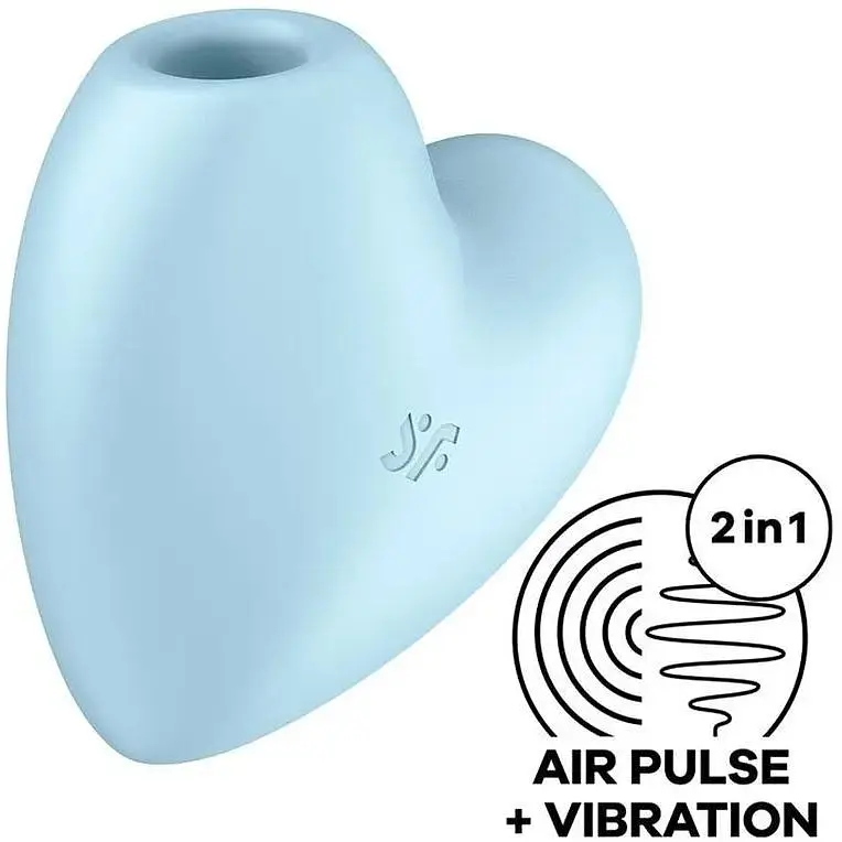 Вакуумний стимулятор Satisfyer Cutie Heart Синій ваш маленький секрет інтимного задоволення - фото 3