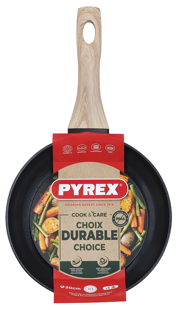 Сковорода Pyrex Cook&Care 20 см класична kuh0016716 - фото 2
