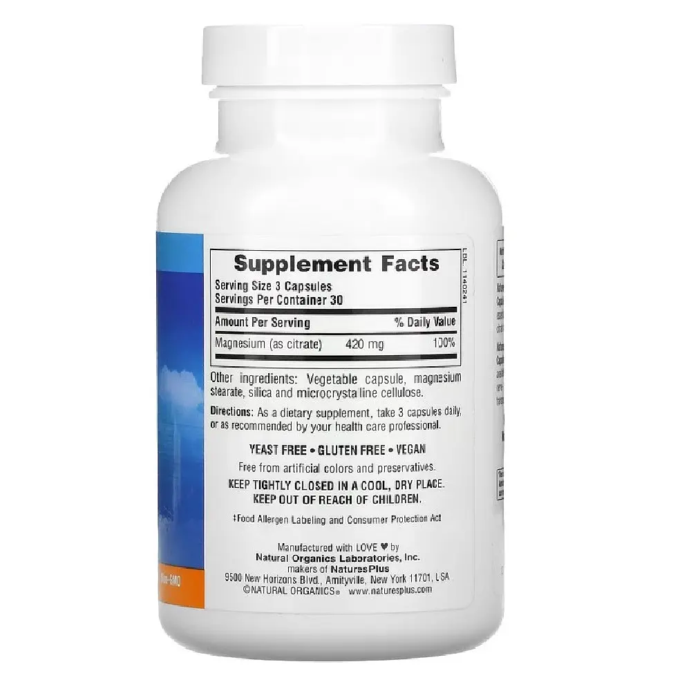 Вітаміни та мінерали NaturesPlus Kalm Assure Magnesium 90 вегакапсул - фото 2