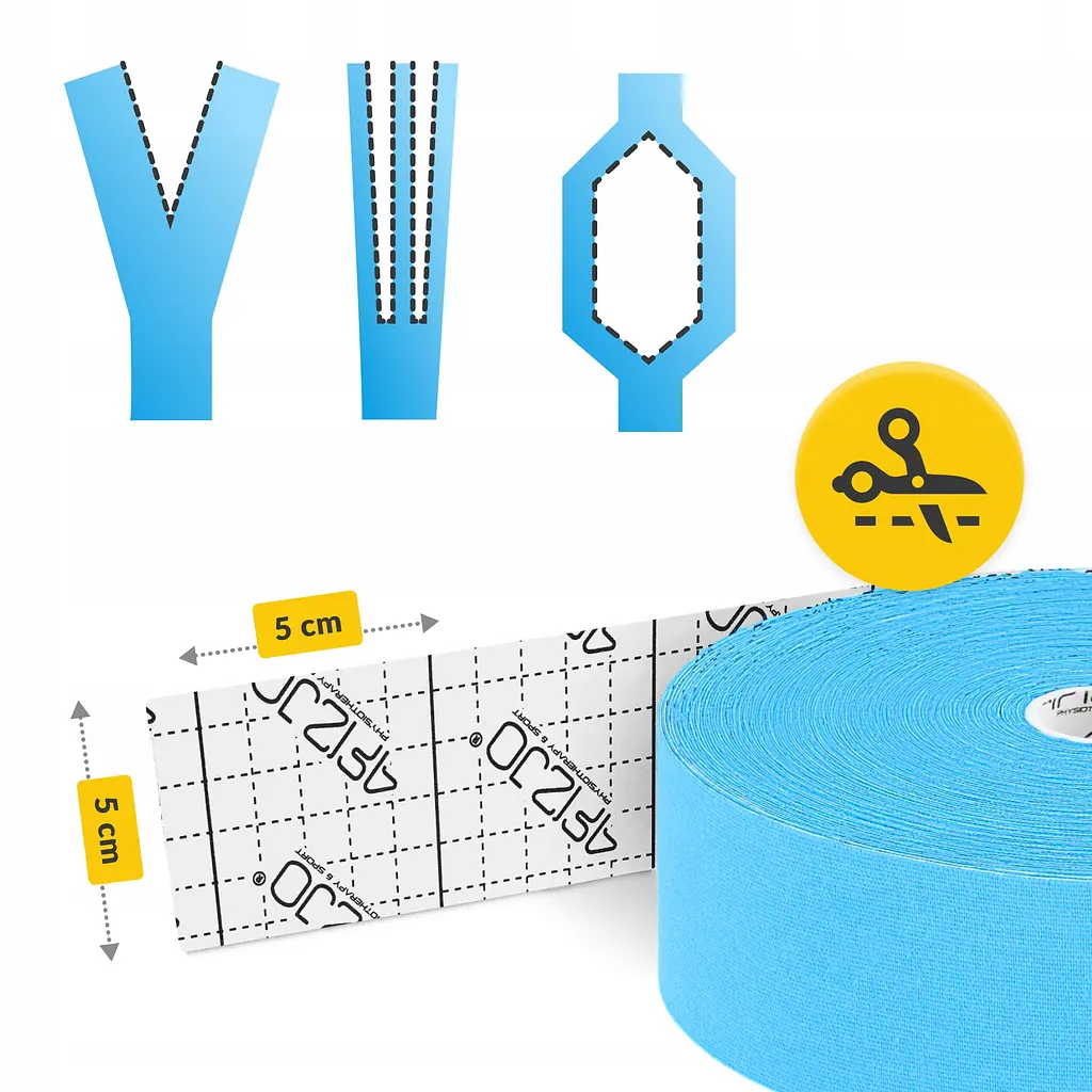 Стрічка кінезіологічна (кінезіо тейп) 4FIZJO 5 см x 31 м Sky Blue (P-5905973405546) - фото 3