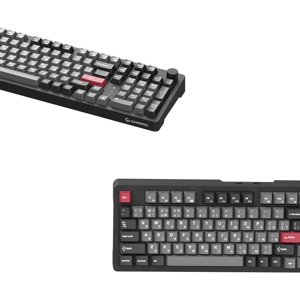 Клавіатура GamePro Asgard Drakkar Keychron Super Red Switch Wireless/Bluetooth/USB UA Black (MK305BK) - фото 5