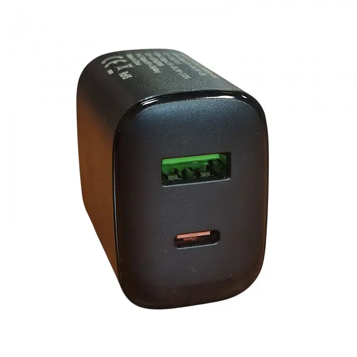 Зарядний пристрій IMS-C3007 20W, мережевий блок живлення, 2 порти USB і Type-C, чорний - фото 3
