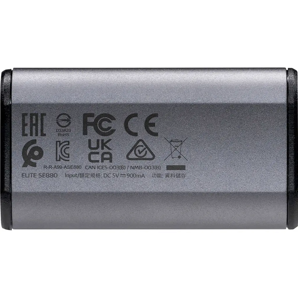 Зовнішній SSD накопичувач Adata Elite SE880 500 GB [AELI-SE880-500GCGY] [97605] - фото 5