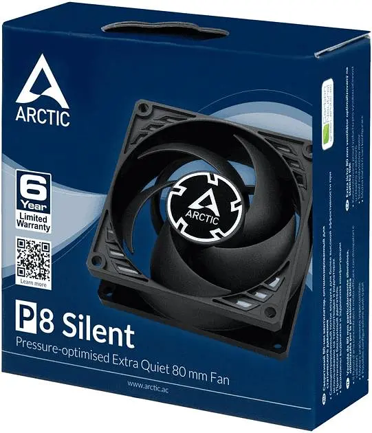 Вентилятор Arctic P8 Silent Black 80ММ (ACFAN00152) (ACFAN00152A) - фото 4