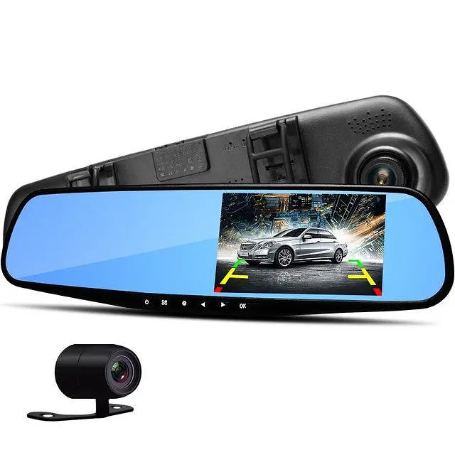 Дзеркало відеореєстратор з камерою заднього виду Vehicle Blackbox DVR Full HD 3.5 дюймів Оригінал - фото 2