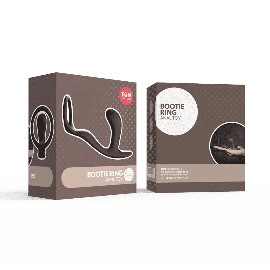 Масажер простати з ерекційним кільцем, 6.5х2.7 см (чорний) Fun Factory Bootie Ring - фото 4