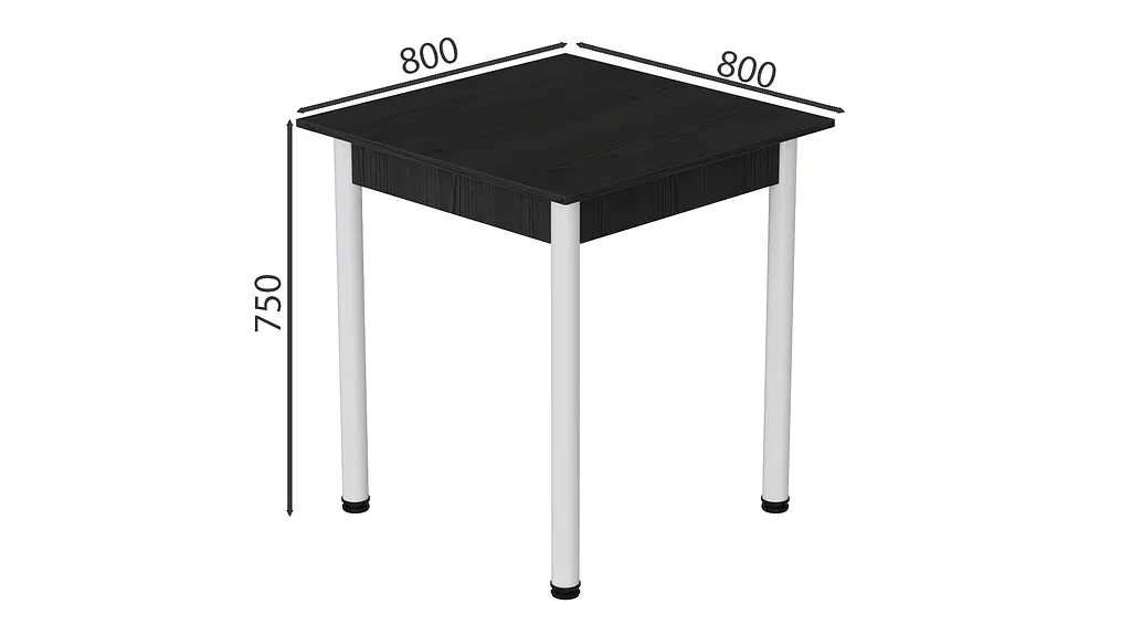Стол кухонный Ferrum-decor Агата 75x80x80 Белый ДСП Сосна Кембра 16мм (FRD-105676) - фото 3