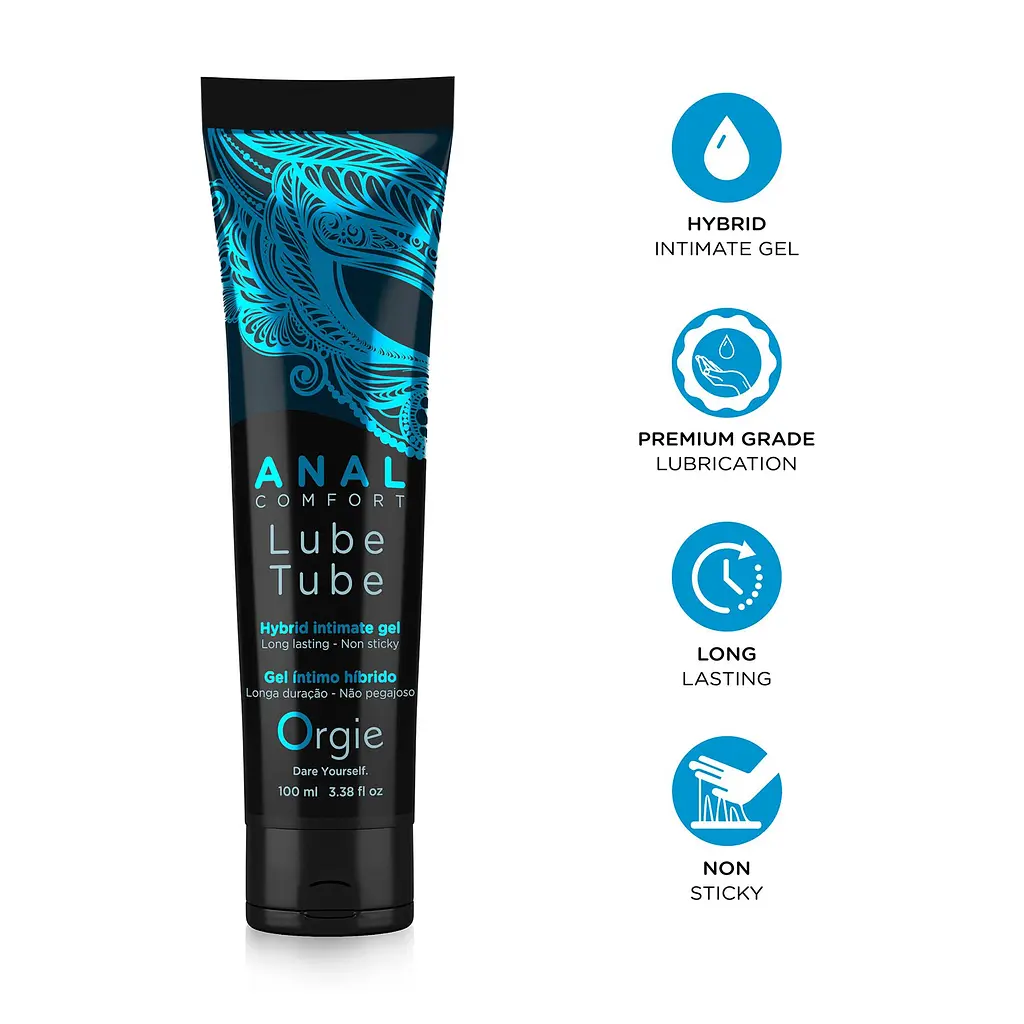 Анальна змазка Orgie Lube Tube Anal Comfort, 100 мл, водна основа, імітація силікону - фото 3