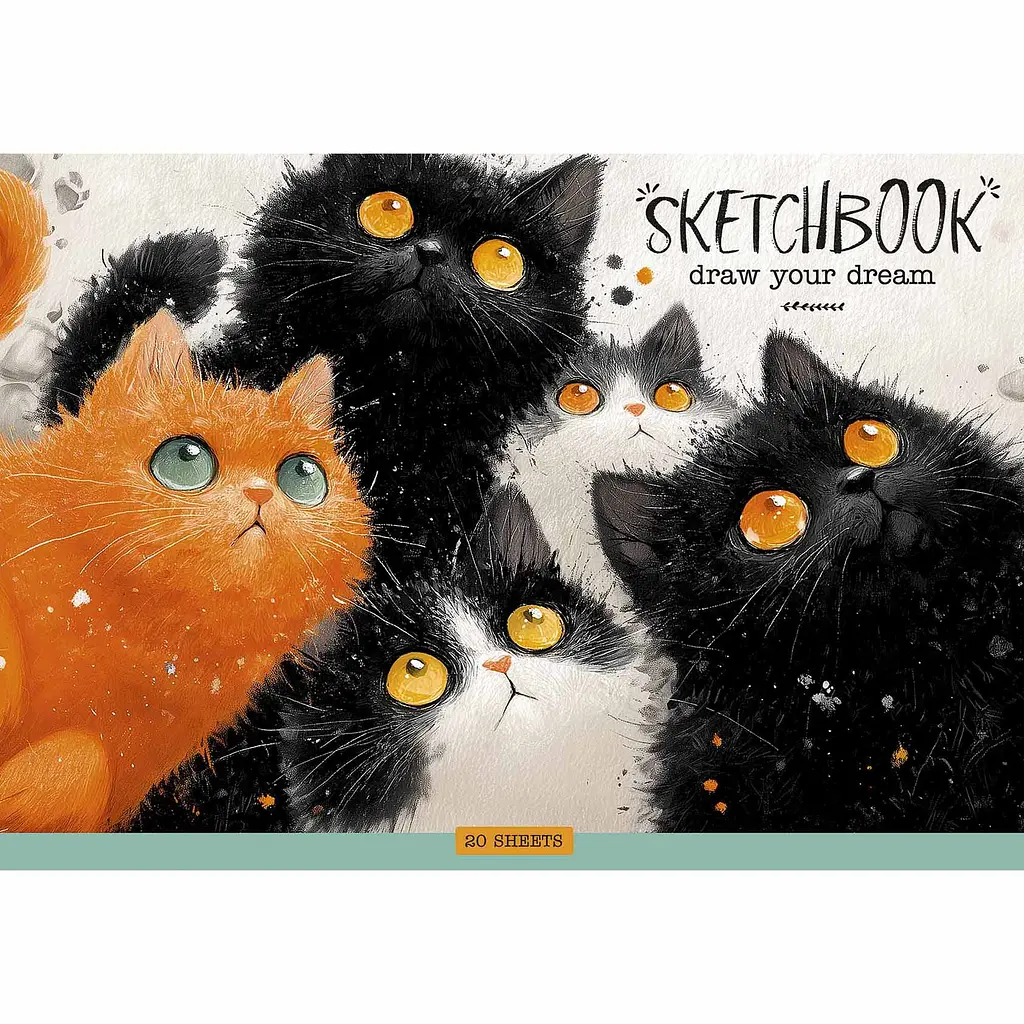Альбом для малювання Star Коти склейка ВД-лак 20 аркушів 15 шт. (PB-GB-020-8572) - фото 2