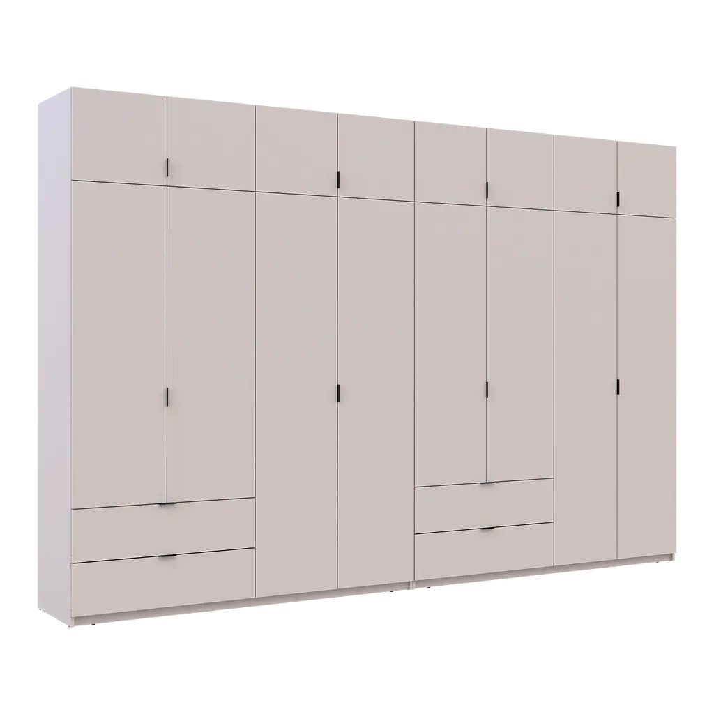 Шафа для одягу Doros Лукас Кашемір 4+4 ДСП 360х50х240 (42005144) - фото 6