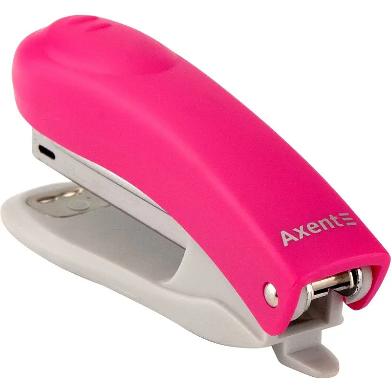 Степлер канцелярский Axent Welle-2 №10/5, 12 листов розовый (4813-10-A) - фото 2