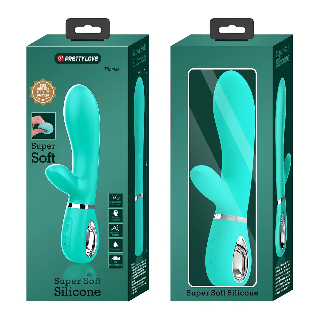Вібратор PRETTY LOVE THOMAS USB GREEN 7 function PRETTY LOVE BI-014621-4 98682 - фото 3