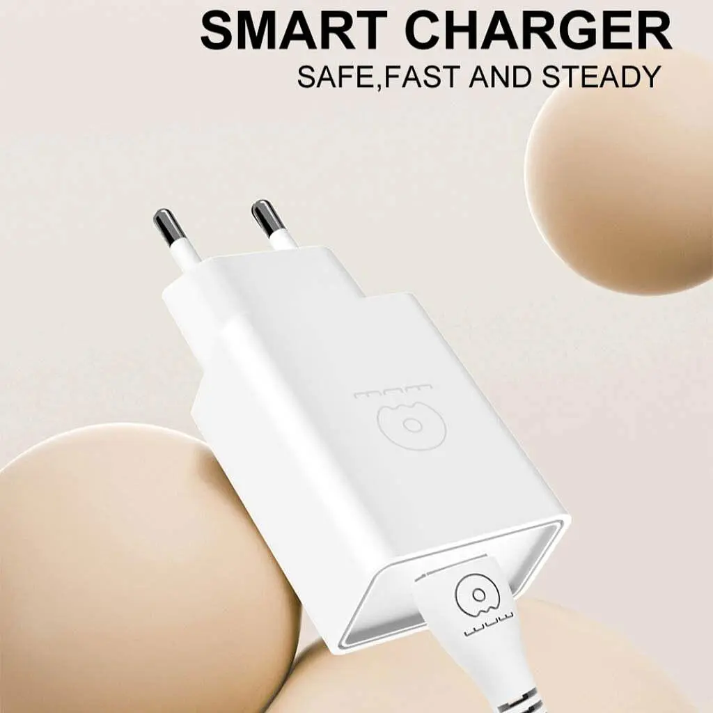 Мережевий зарядний пристрій з кабелем WUW-T82 Single USB home charger set micro - фото 3