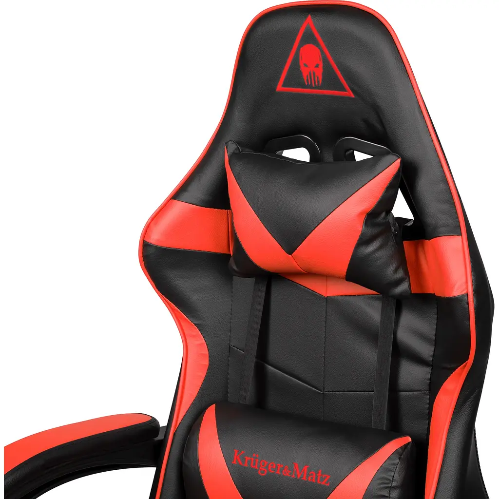 Кресло геймерское Kruger&Matz GX-150 с подставкой для ног Red/Black - фото 7