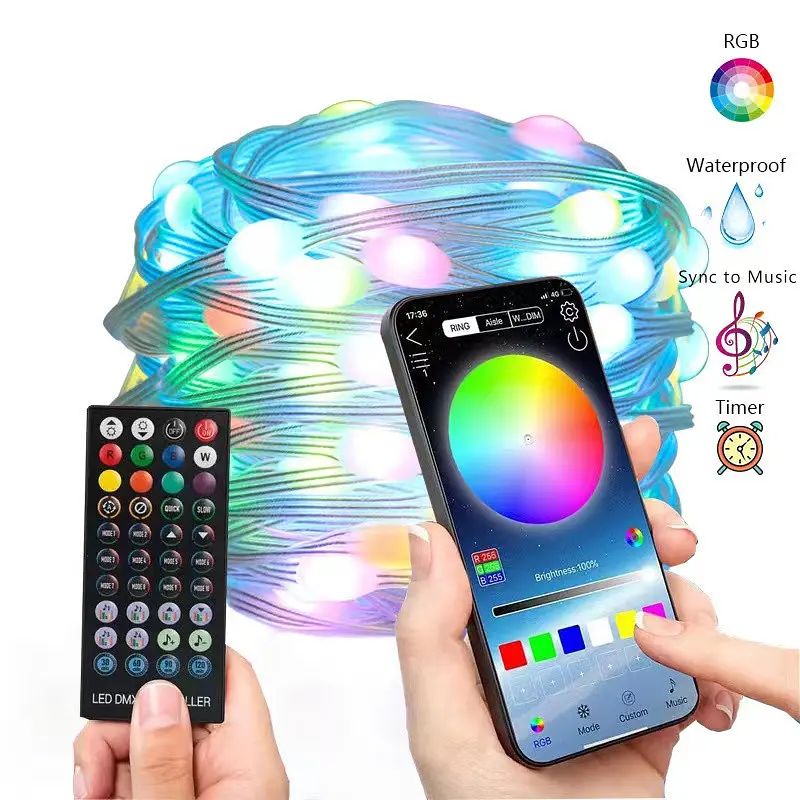 Вуличні вогні 5M Smart Bluetooth App Control ∙ Світлодіодна LED гірлянда 5M Smart з керуванням через додаток - фото 5