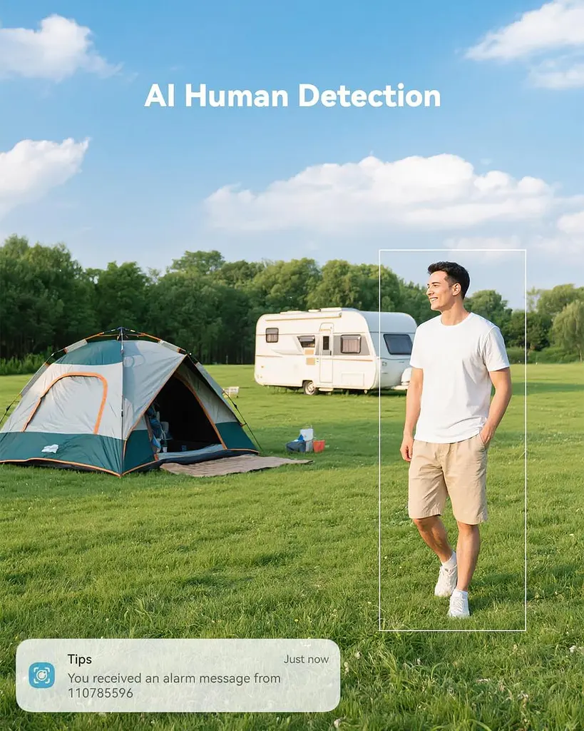 4G портативна магнітна камера COCOCAM без Wi-Fi, 2K, 300° панорама, IP66, батарея 10000 мАг - фото 2
