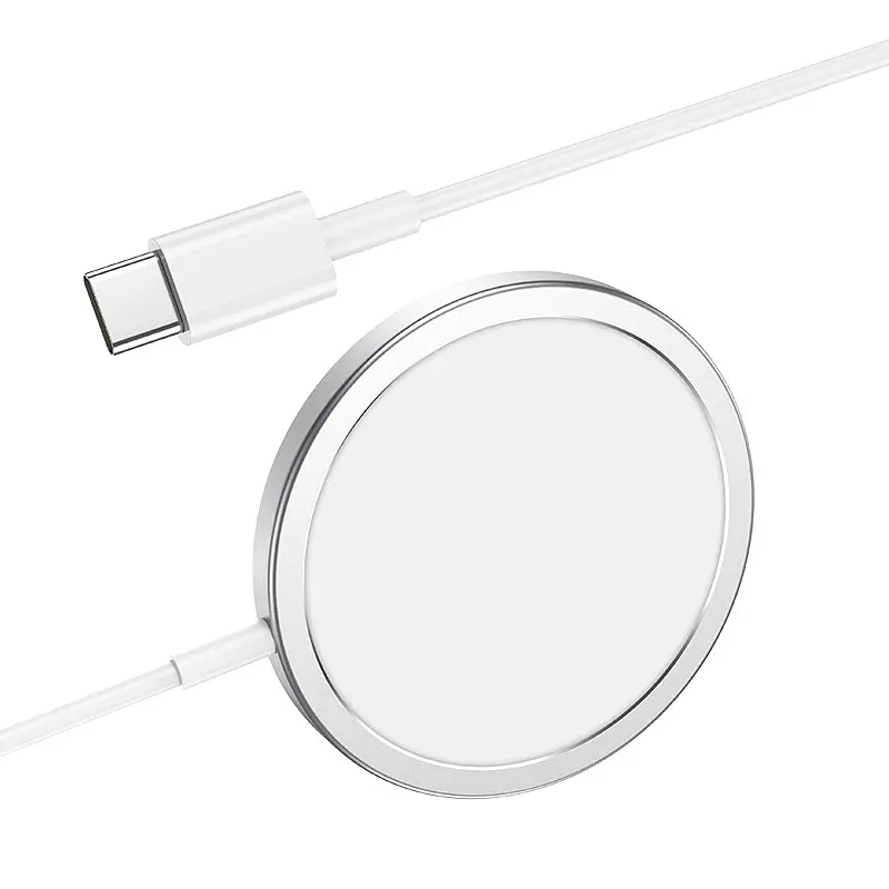 Зарядне бездротове HOCO magnetic wireless fast charger CW30 Pro до 15 ват біле - фото 2