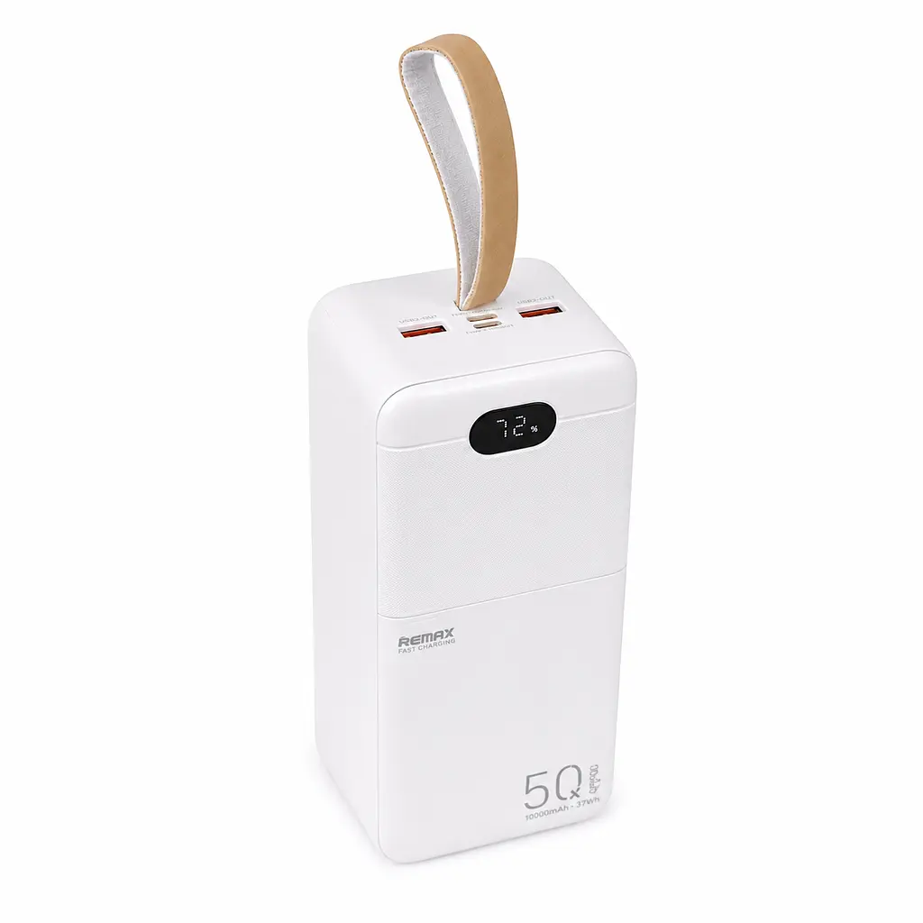 Павербанк Remax RPP-117 / 50000 мАг / до 27Вт / USB-C + USB-A + Micro-USB / PD+QC / Білий - фото 2